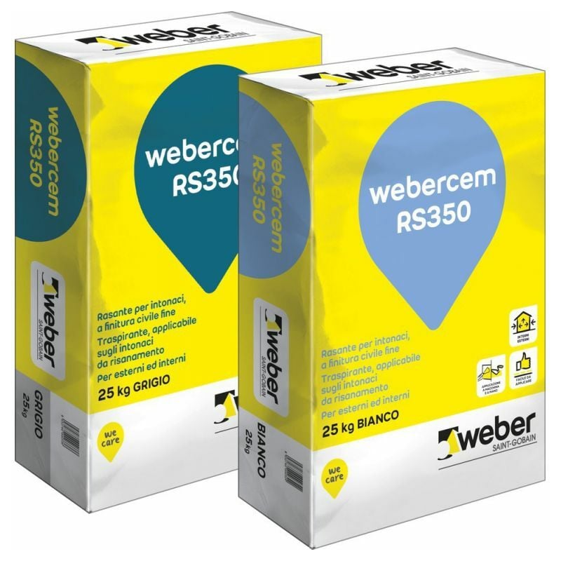immagine 0 del prodotto webercem rs350 rasante cementizio bianco sacco kg 25