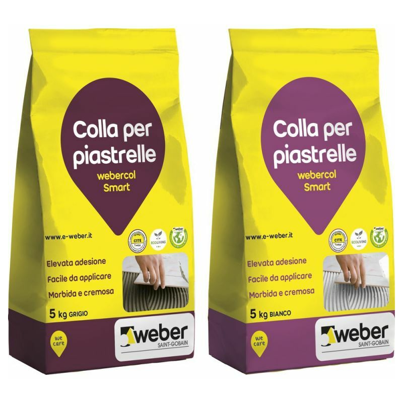 foto del prodotto webercol smart adesivo cementizio grigio sacco kg 5 c1te