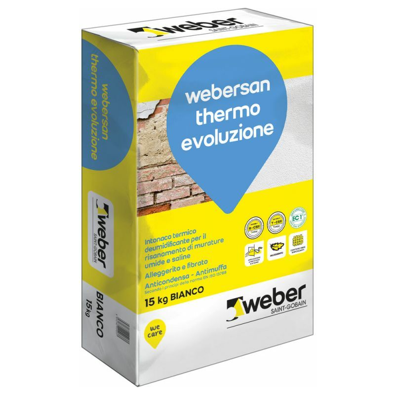 foto del prodotto webersan thermo evoluzione intonaco macroporoso bianco sacco kg 15
