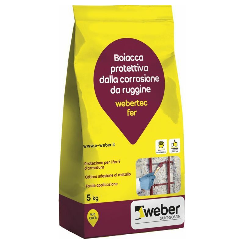 foto del prodotto webertec fer boiacca protettiva rosso sacco kg 5