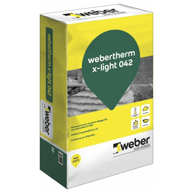 foto del prodotto webertherm x light 042 intonaco isolante sacco lt 30