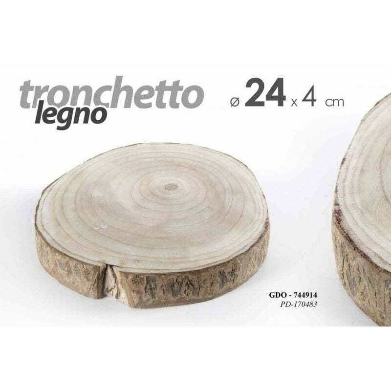 foto del prodotto webmarketpoint 30x tronchetto legno decorazione decoupage cm 24 x 4 h
