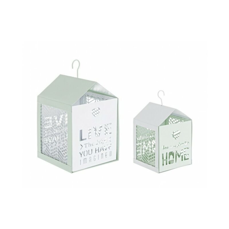foto del prodotto webmarketpoint 4x set2 lanterna armonia verde bianco