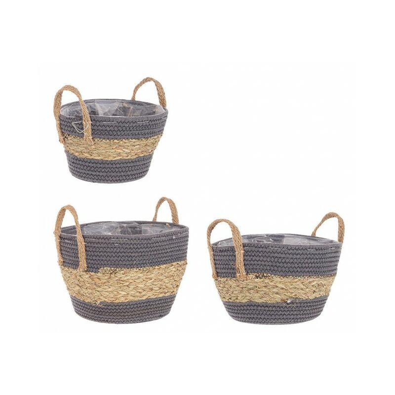 foto del prodotto webmarketpoint 4x set3 cesta 2m alyce to grigio naturale