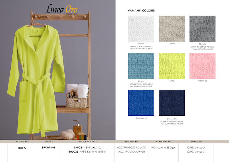 foto del prodotto webmarketpoint accappatoio sporting limetaglia m