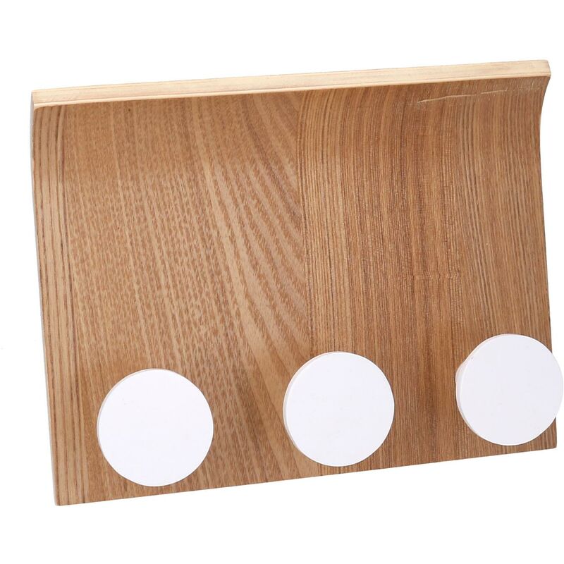 foto del prodotto webmarketpoint appendino legno 3 posti marrone cm22x5x17