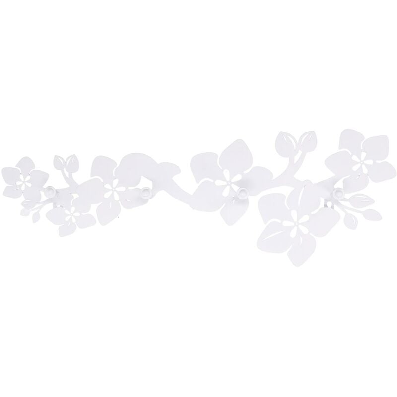 foto del prodotto webmarketpoint appendino metallo 4 posti fiori bianco cm60x20,5x4