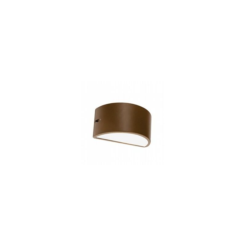 foto del prodotto webmarketpoint applique in alluminio pressofuso con diffusore opalino altezza lampada 145mm potenza massima 60w corten