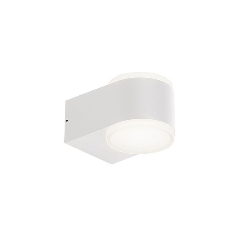 foto del prodotto webmarketpoint applique in alluminio pressofuso. finitura goffrata bianco