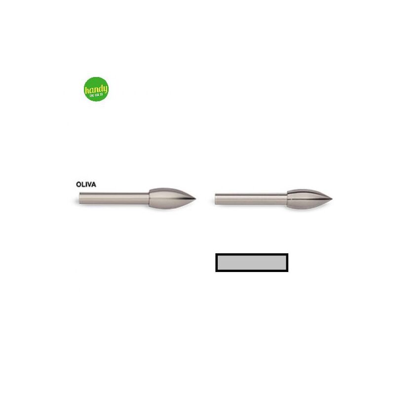 foto del prodotto webmarketpoint bastone angelo carillo per tenda nickel lucido decori oliva 110 200 cm 16 19 mm