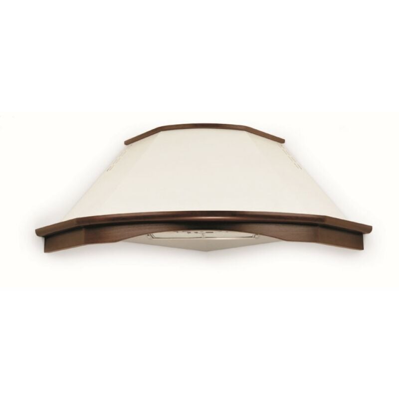foto del prodotto webmarketpoint - cappa cucina angolo rustica bella con cornice in legno cm 103