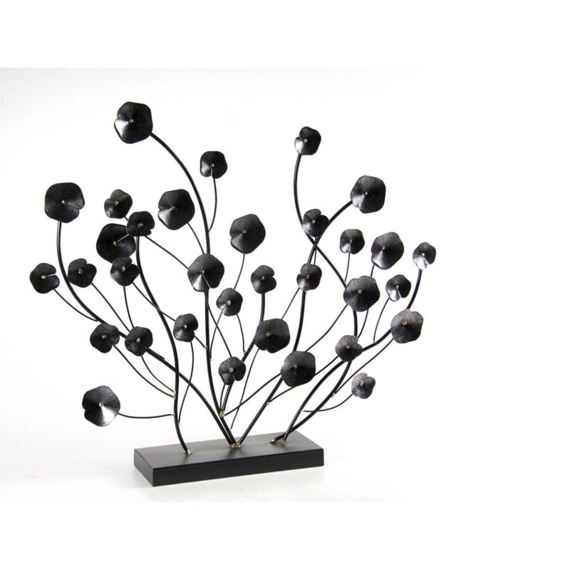 foto del prodotto webmarketpoint decorazione floreale da tavolo in metallo 23 x 12 x 63 cm colore nero