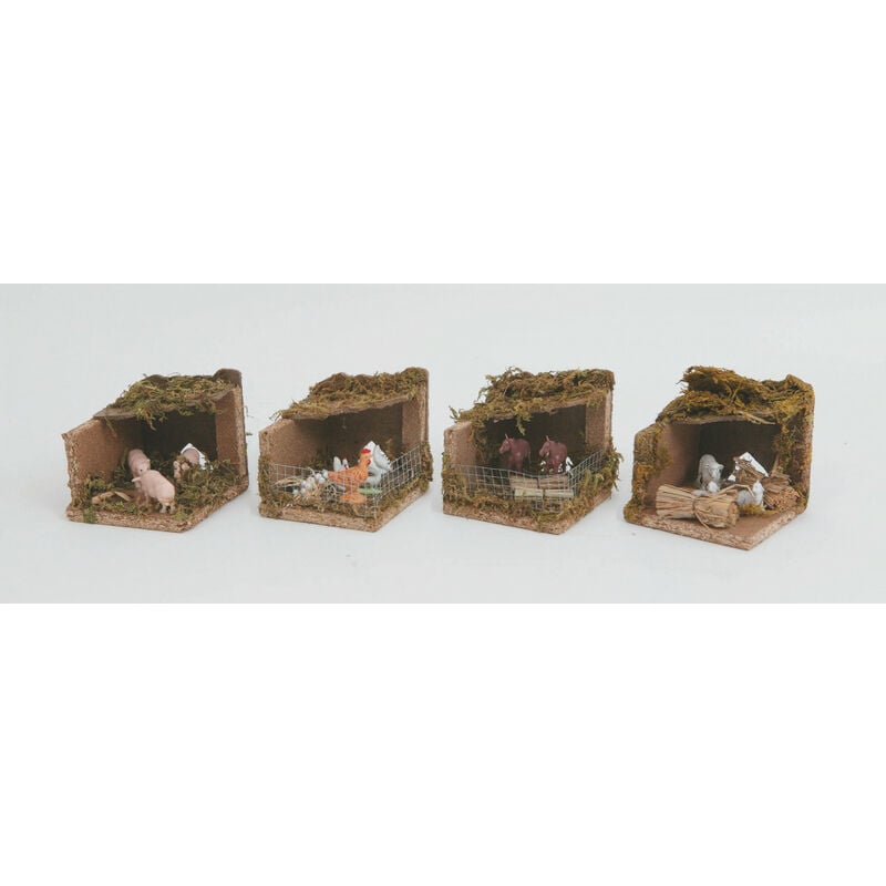 foto del prodotto webmarketpoint disp.ambientazioni animali in stalla cm.9,5x9,5x9h 4 mod.ass. decorazione di natale