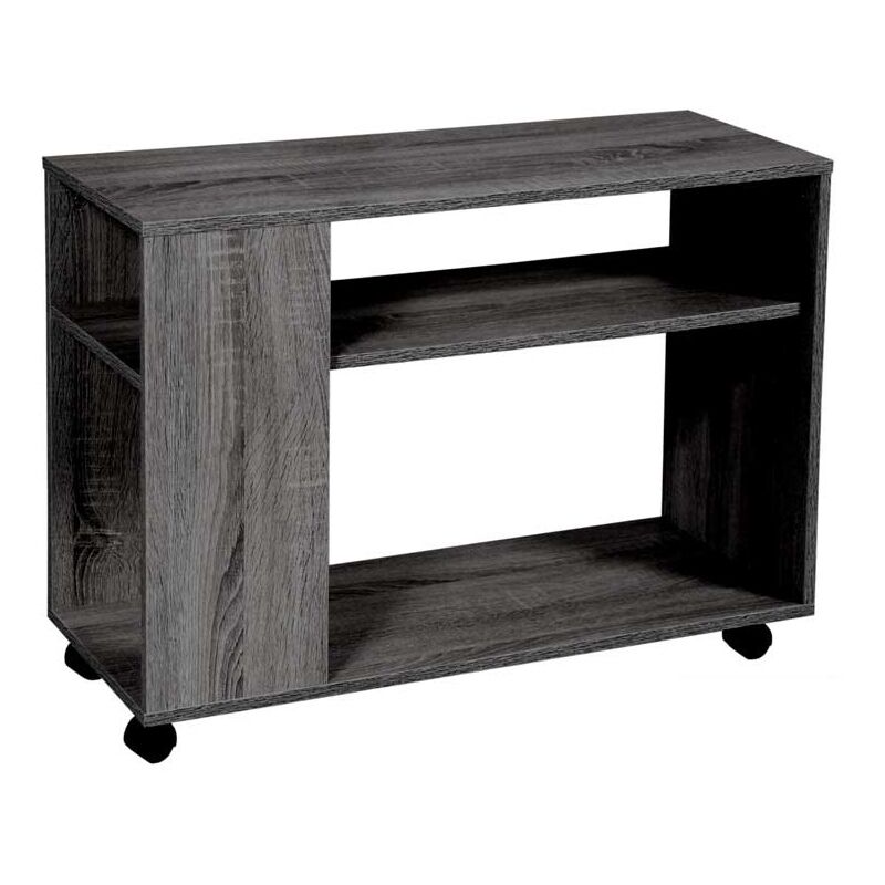foto del prodotto webmarketpoint gaia mobiletto in legno con ruote 80 x 30 x 56 cm in colore weng 