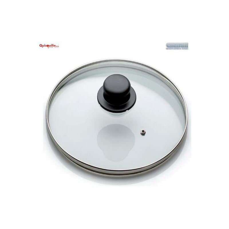 foto del prodotto webmarketpoint gnali coperchio in vetro temperato con bordo in acciaio inox con foro di sfiato 12