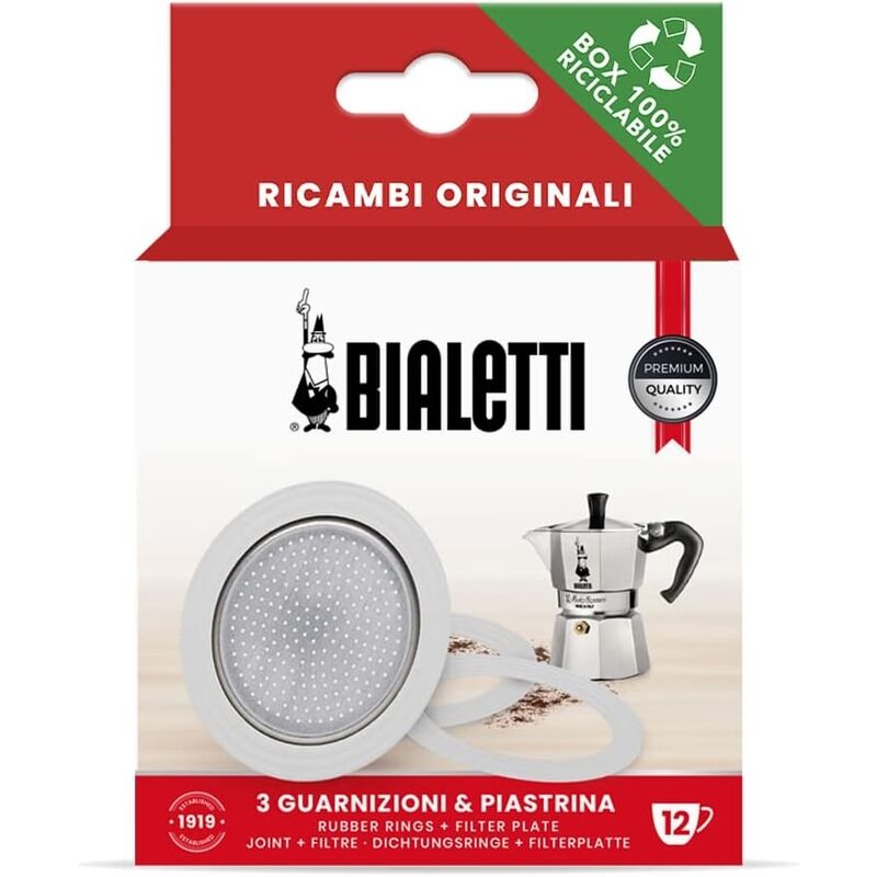 foto del prodotto webmarketpoint guarnizione e piastra filtro bialetti 12 tazze ricambio caffettiera