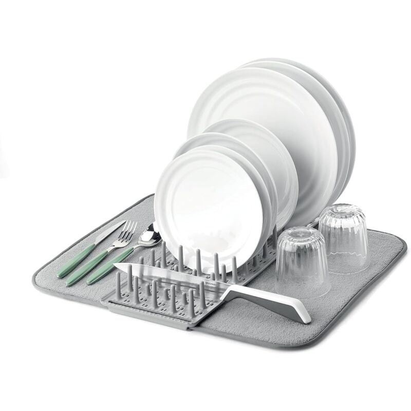 foto del prodotto webmarketpoint guzzini scolapiatti con tappetino dry safe organization grigio, accessori cucina