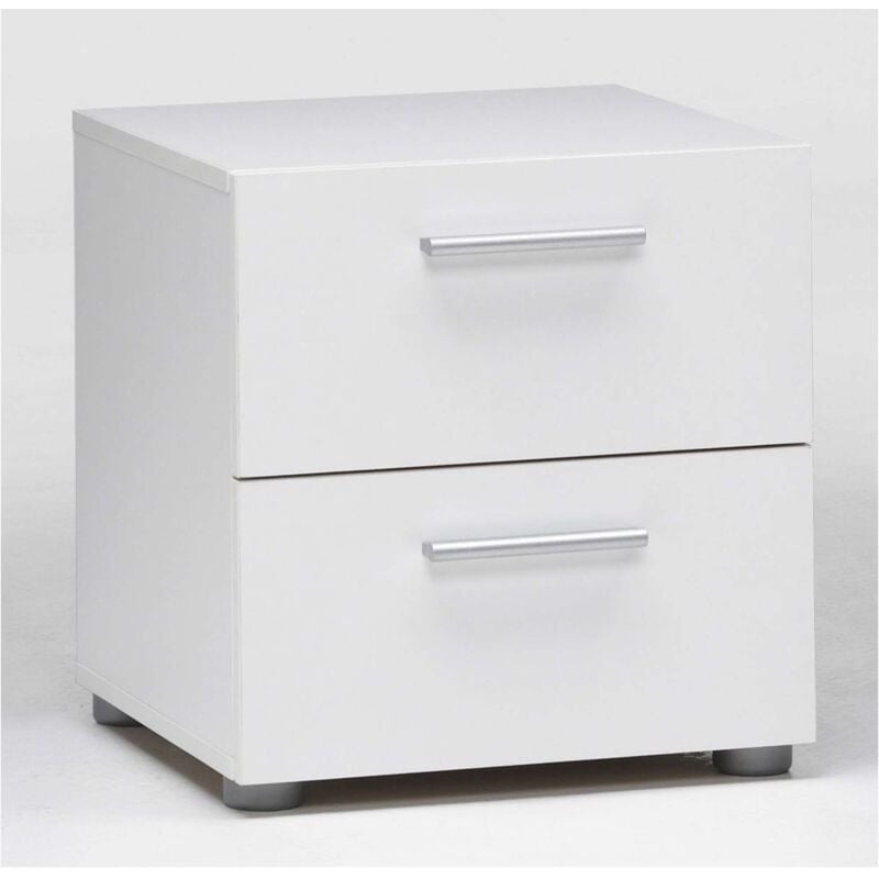 foto del prodotto webmarketpoint kit comodino a 2 cassetti cm. 40x40x42h modello pepe