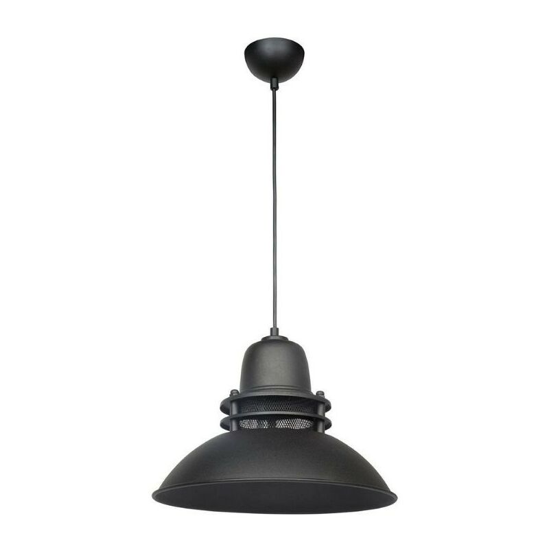 foto del prodotto webmarketpoint lampada a sospensione tibet asz0871 nera stile industriale effez
