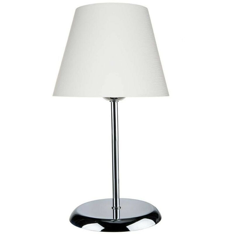 foto del prodotto webmarketpoint lampada da tavolo elva asz1047 in metallo e paralume tessuto effez