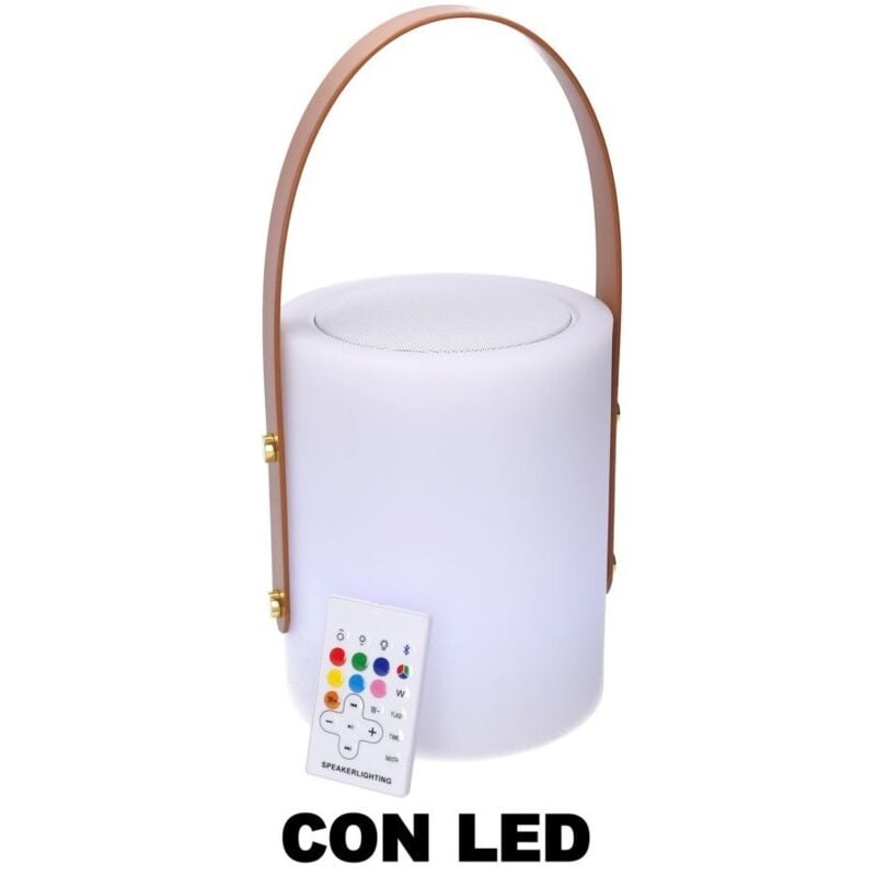 foto del prodotto webmarketpoint lampada led in plastica ricaricabile multicolor con musica cm20 h