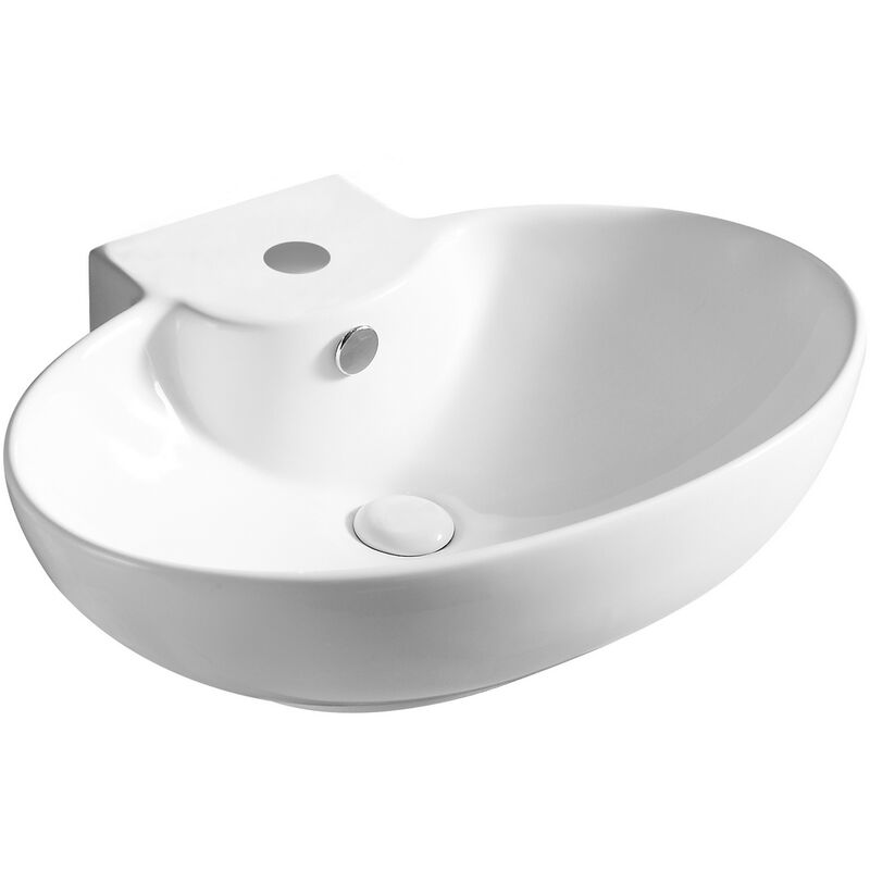 foto del prodotto webmarketpoint lavabo appoggio 60.5x45.5 cm la39 bianco