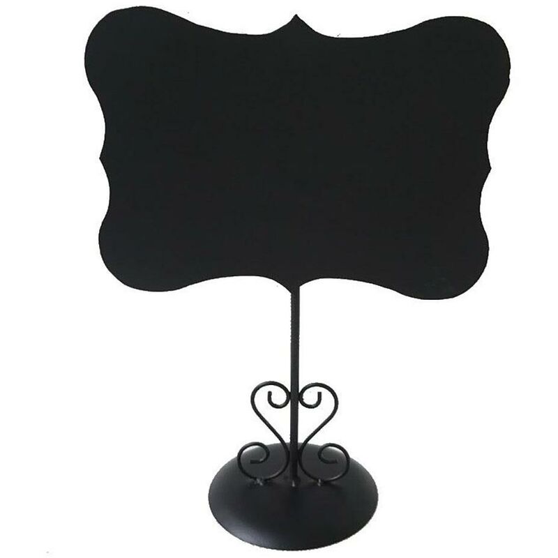 foto del prodotto webmarketpoint lavagna metallo nero con supporto cm 20x10h27