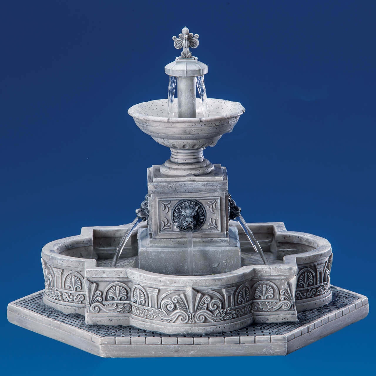 foto del prodotto webmarketpoint lemax modular plaza fountain plaza fontana modulare gioco invernale decorazione per villaggio natale