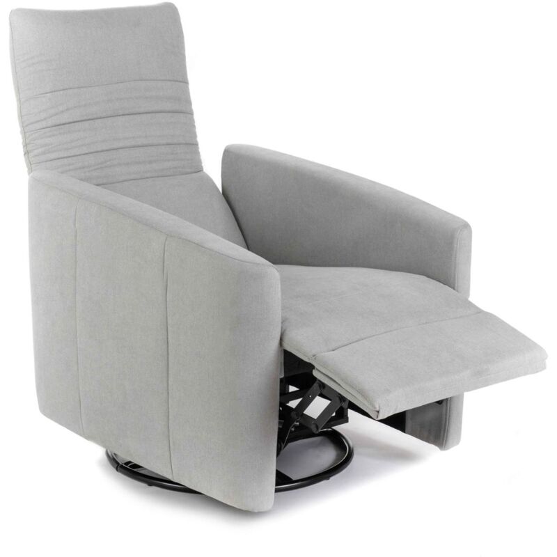 foto del prodotto webmarketpoint magic poltrona reclinabile manuale in tessuto grigio