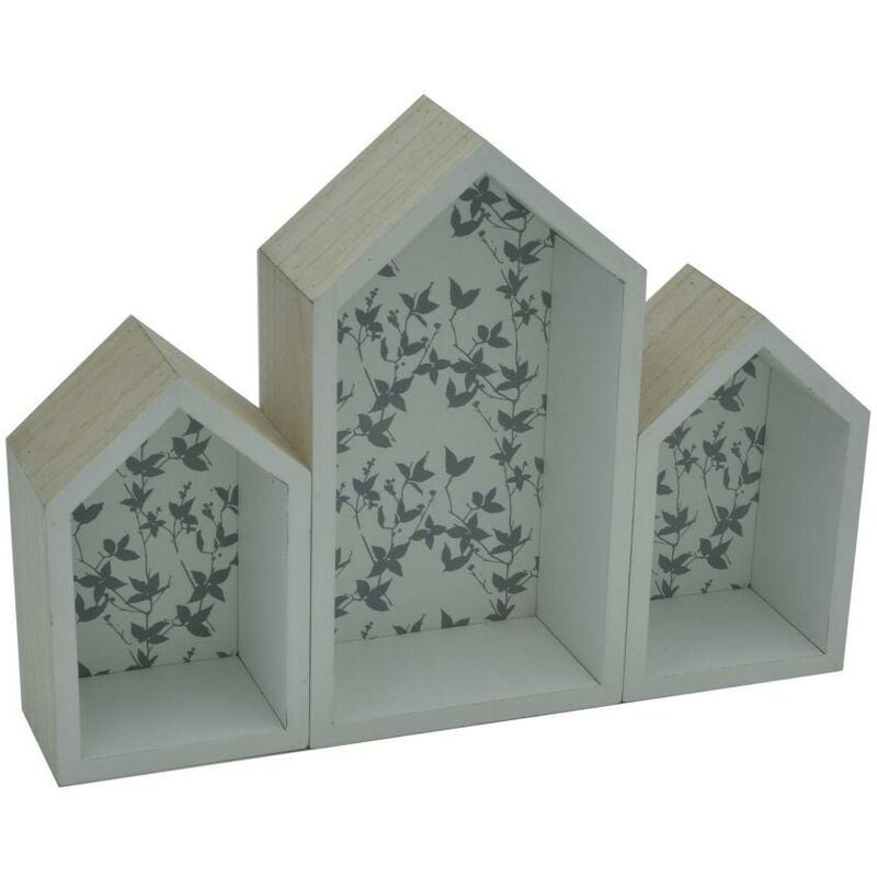 foto del prodotto webmarketpoint mensola legno lucia casetta 3p cm33x7h24,5