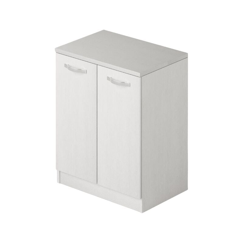 foto del prodotto webmarketpoint mobile base per lavanderia 2 ante colore bianco h85,5x71x50cm