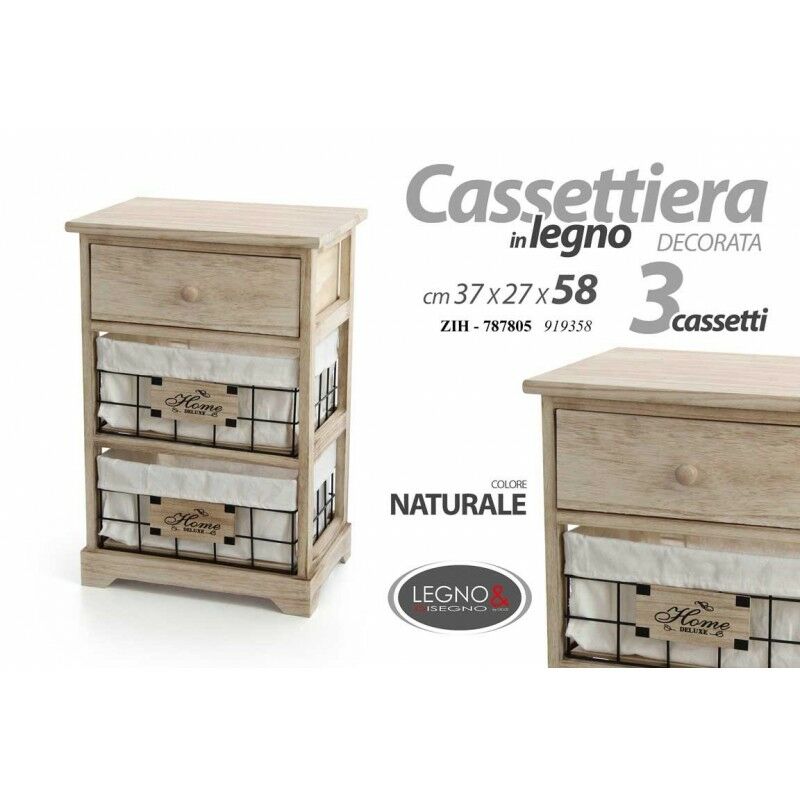 foto del prodotto webmarketpoint mobile cassettiera con cestini in tessuto bagno cucina cm 37 x 27 x 58 h