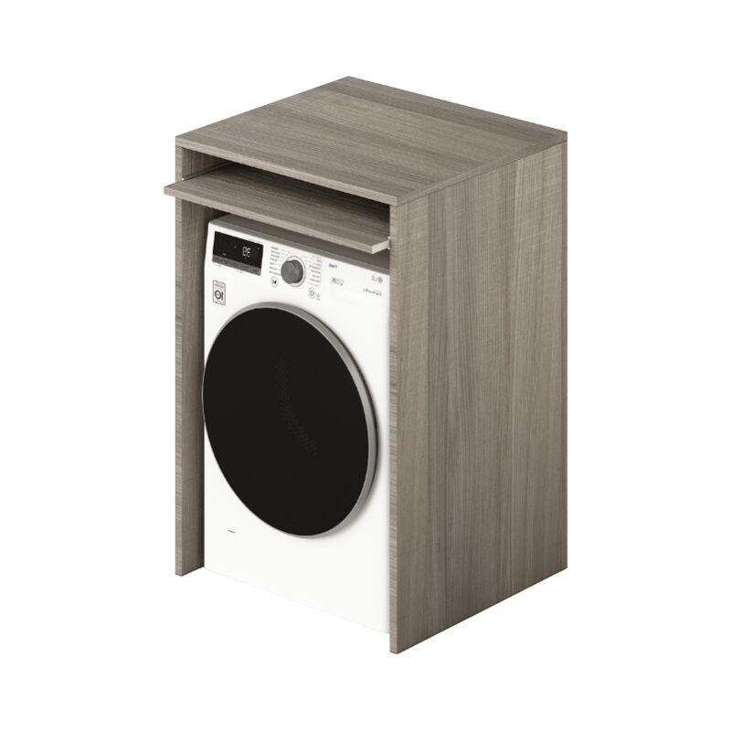 foto del prodotto webmarketpoint mobile coprilavatrice con ripiano scorrevole colore olmo h105x71x65cm