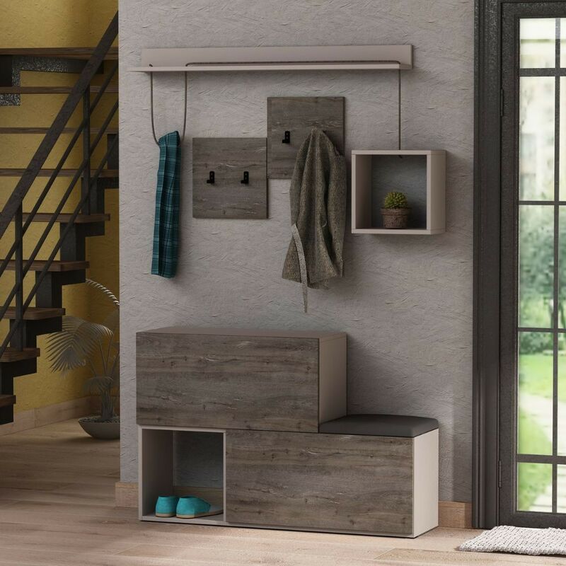foto del prodotto webmarketpoint mobile ingresso scarpiera holdon colore tortora dark coffee effez