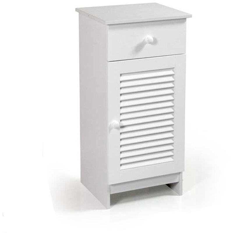 foto del prodotto webmarketpoint mobiletto da bagno con anta e cassetto 34 x 30 x 70 cm colore bianco