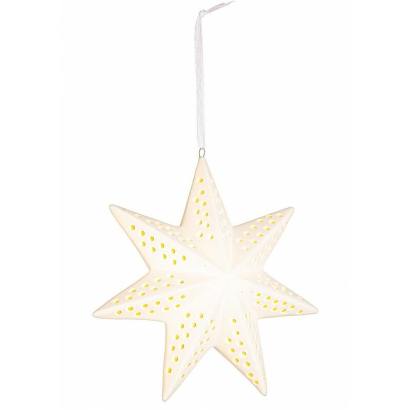 foto del prodotto webmarketpoint pendaglio opal a forma di stella design 34 con led 12 pezzi 
