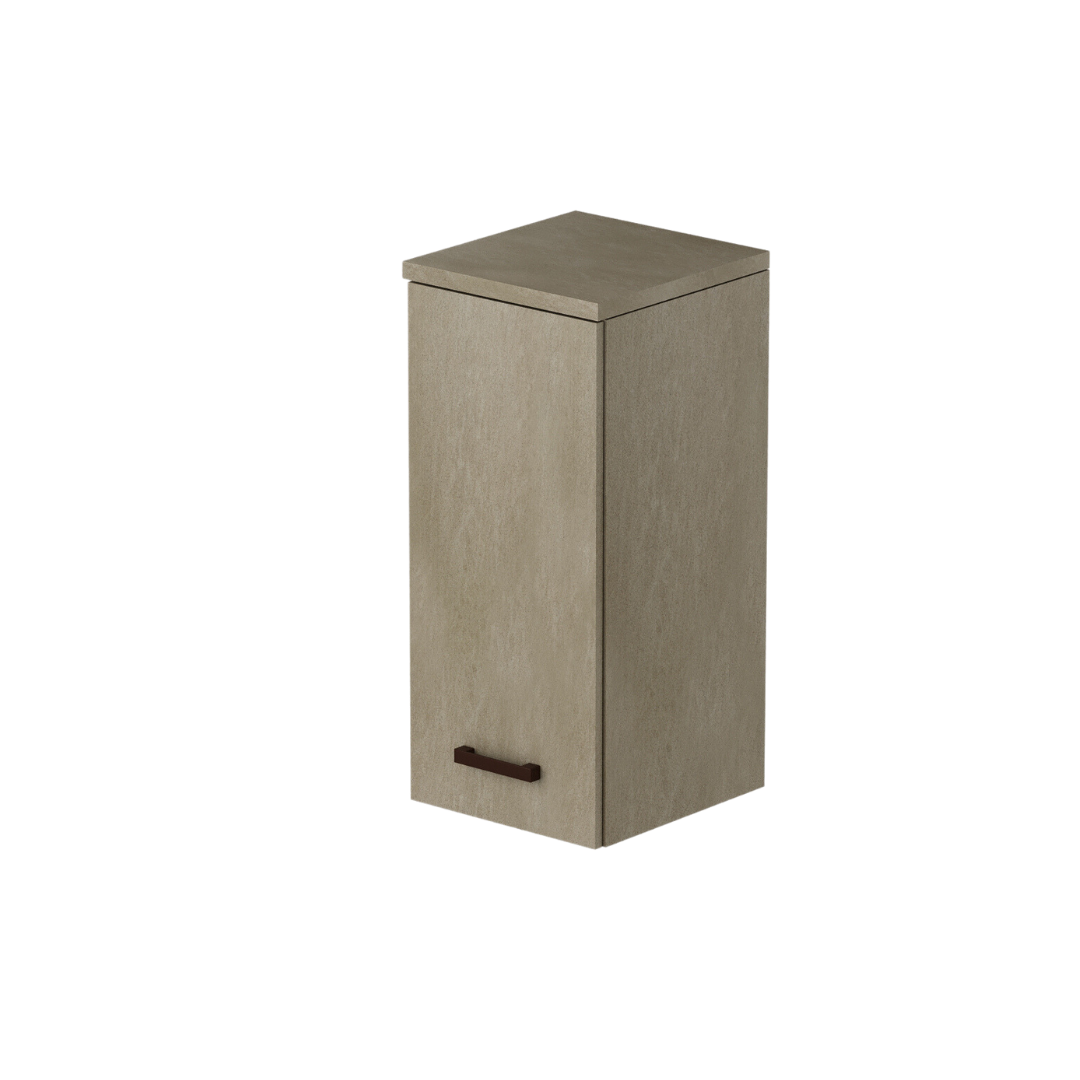 foto del prodotto webmarketpoint pensile per lavanderia 1 anta con ripiano colore argilla h77x36x38cm