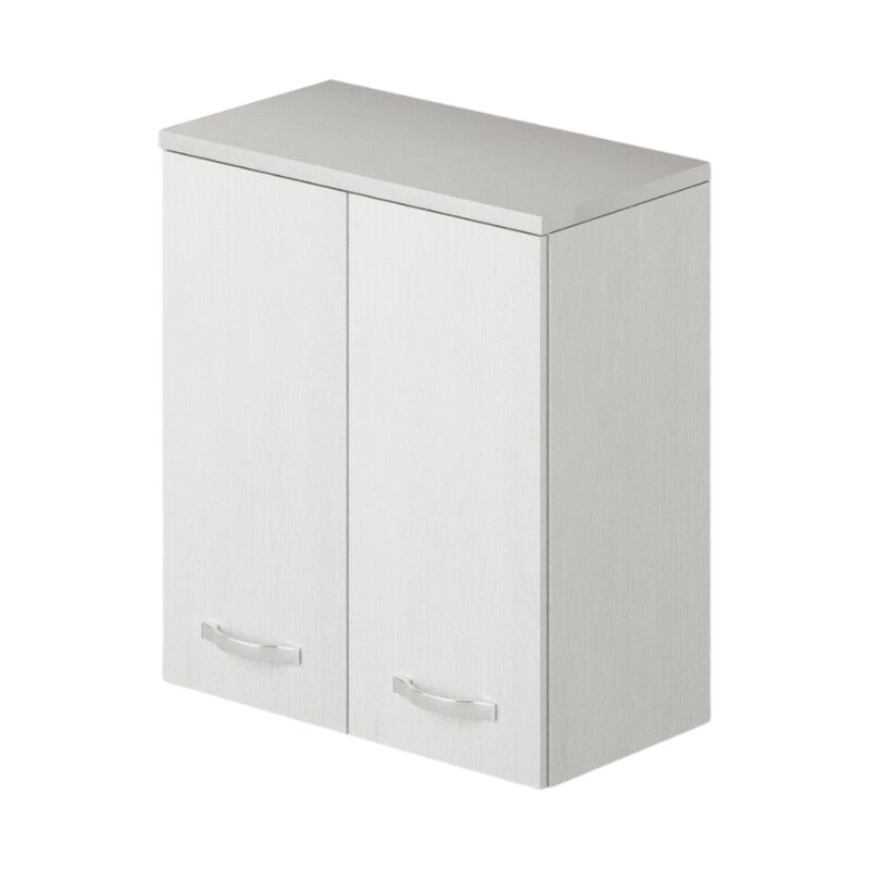 foto del prodotto webmarketpoint pensile per lavanderia 2 ante con ripiano colore bianco h77x71x38cm