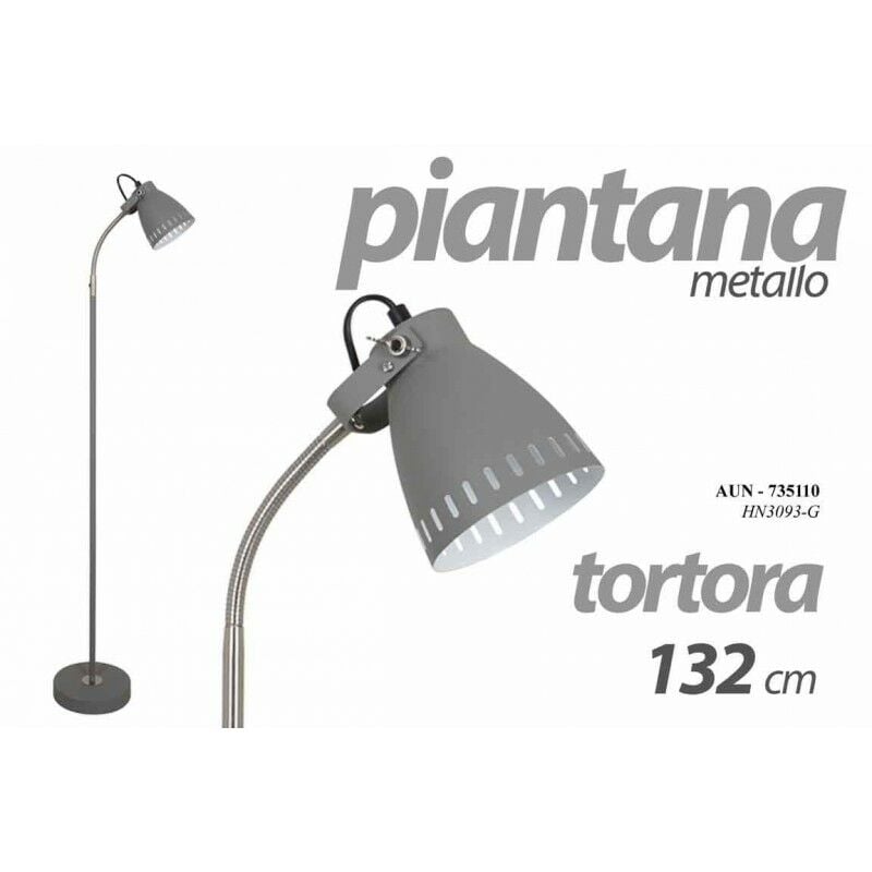 foto del prodotto webmarketpoint piantana moderna lampada da terra tortora cm 132 h