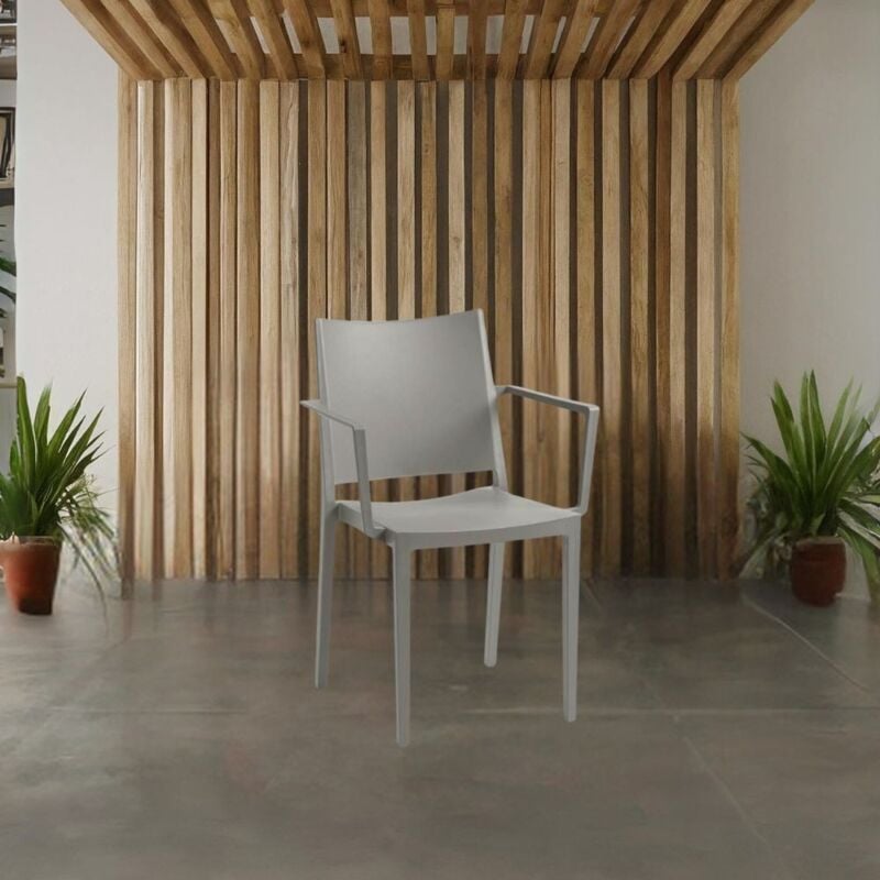 foto del prodotto webmarketpoint - poltrona polipropilene mosk colore grigio
