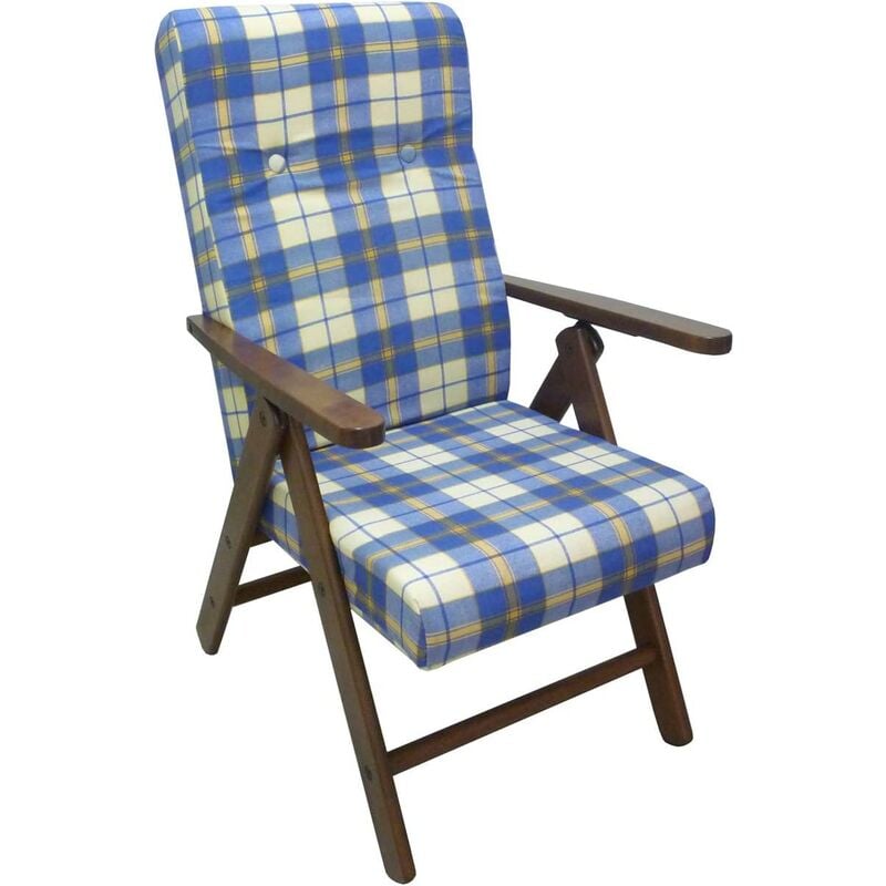 foto del prodotto webmarketpoint poltrona reclinabile scozzese molisana in legno di faggio