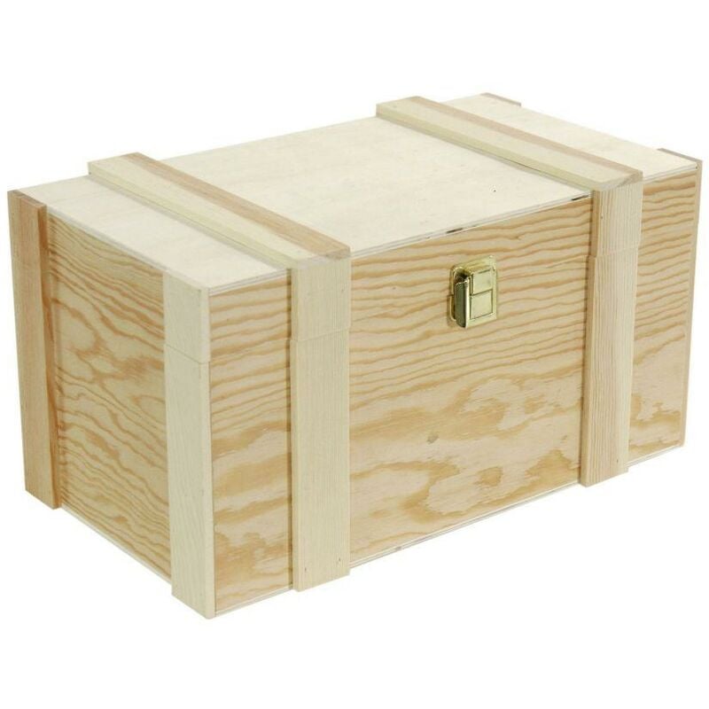 foto del prodotto webmarketpoint portabottiglie 2 2b pino nat liste cm37x21h19