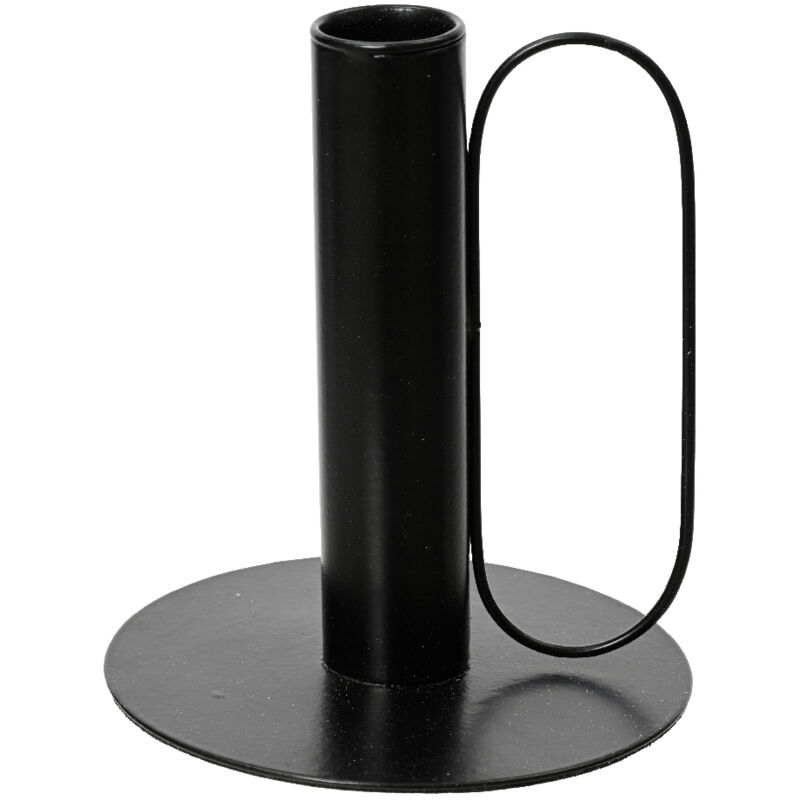foto del prodotto webmarketpoint portacandele in ferro con finitura opaca strutturata 8.5 x 8 x 8 cm