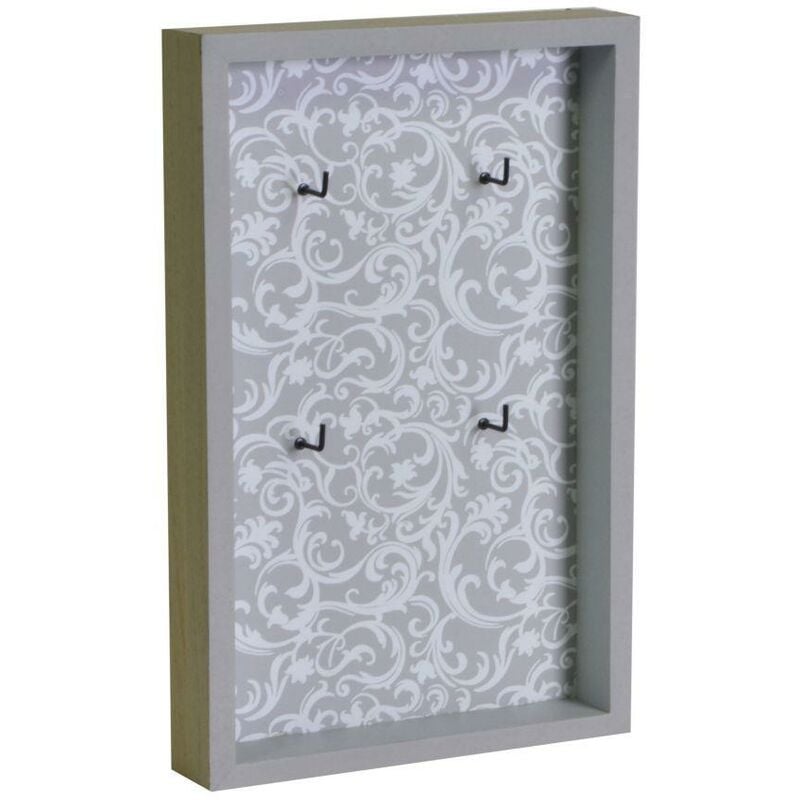 foto del prodotto webmarketpoint portachiavi legno rebecca 4p cm16x3,5h25