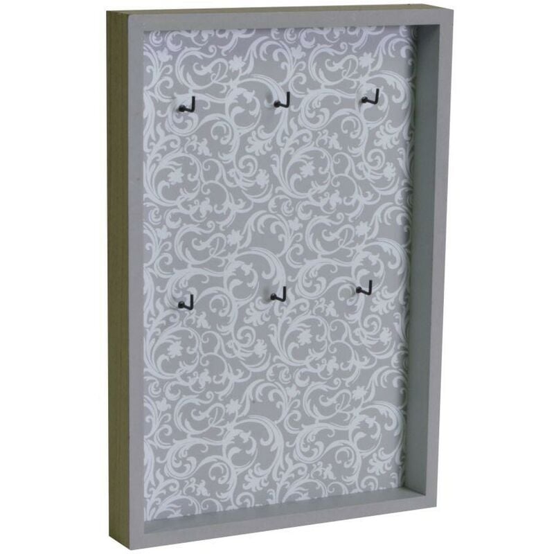 foto del prodotto webmarketpoint portachiavi legno rebecca 6p cm20x3,5h31