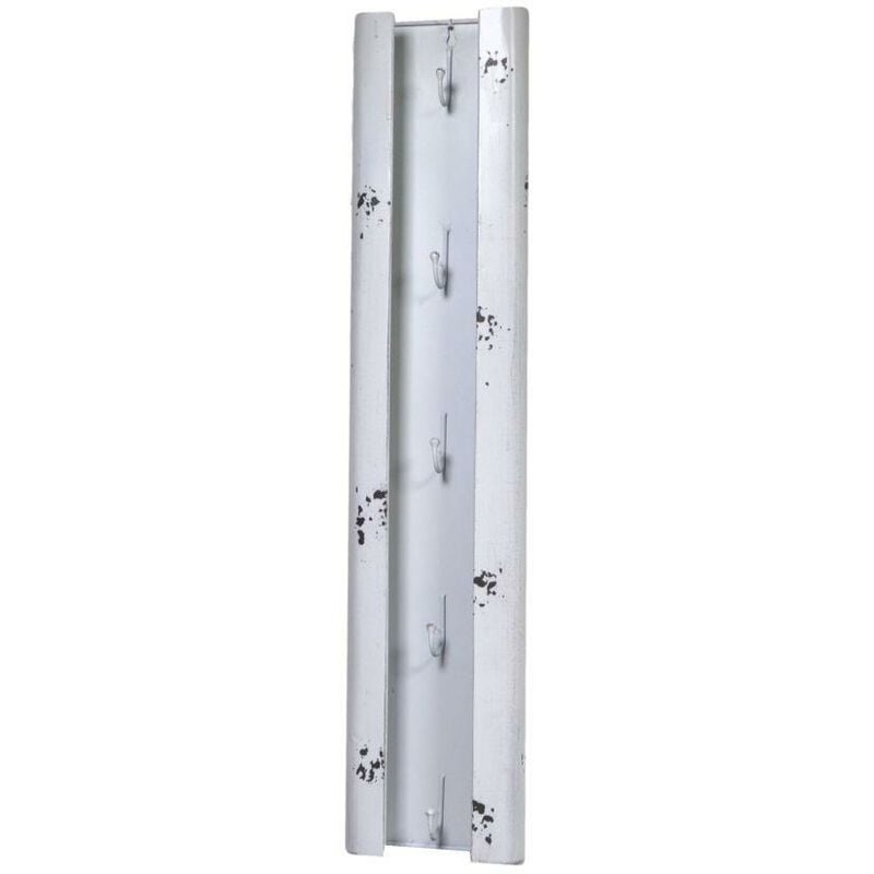 foto del prodotto webmarketpoint portachiavi metallo bristol bianco 5 posti cm15x5h70