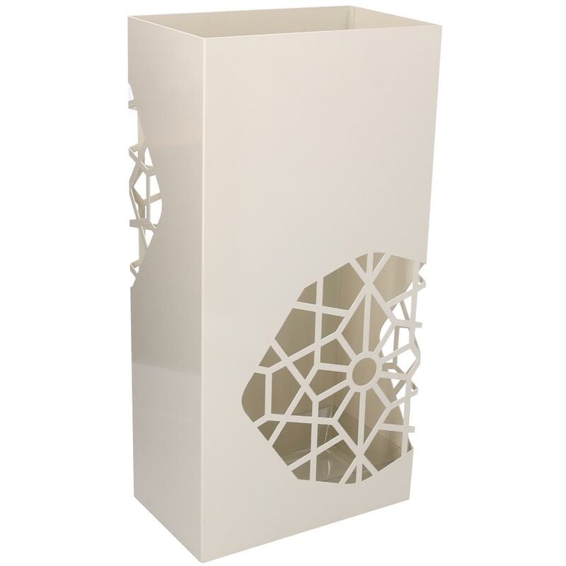 foto del prodotto webmarketpoint portaombrelli metallo bianco rettangolare cm25x15h50