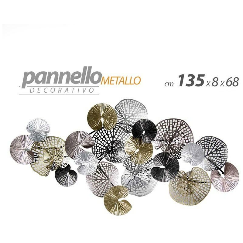 foto del prodotto webmarketpoint quadro in metallo decorazione a parete fiori cm 135 x 8 x 68 h