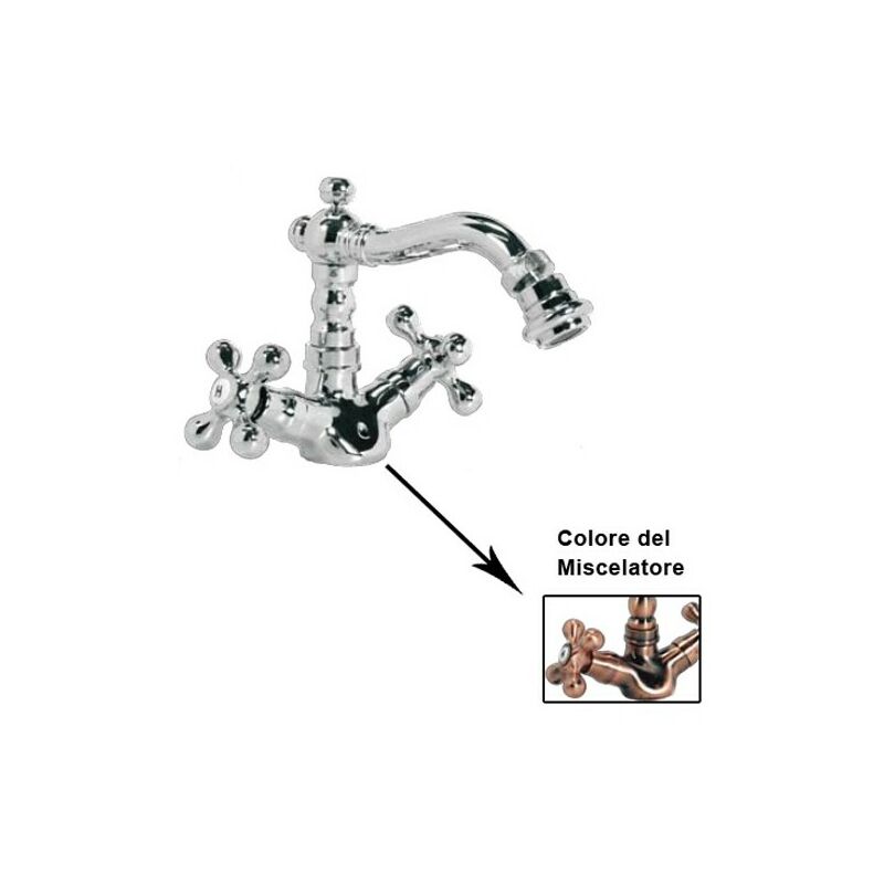 foto del prodotto webmarketpoint rubinetto miscelatore da bidet finitura rame antico effez