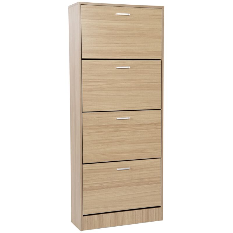 foto del prodotto webmarketpoint scarpiera 4 ante 63x24x155 marrone